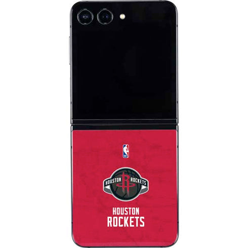 NBA Houston Rockets Distressed Galaxy Z Flip5 5G Skin